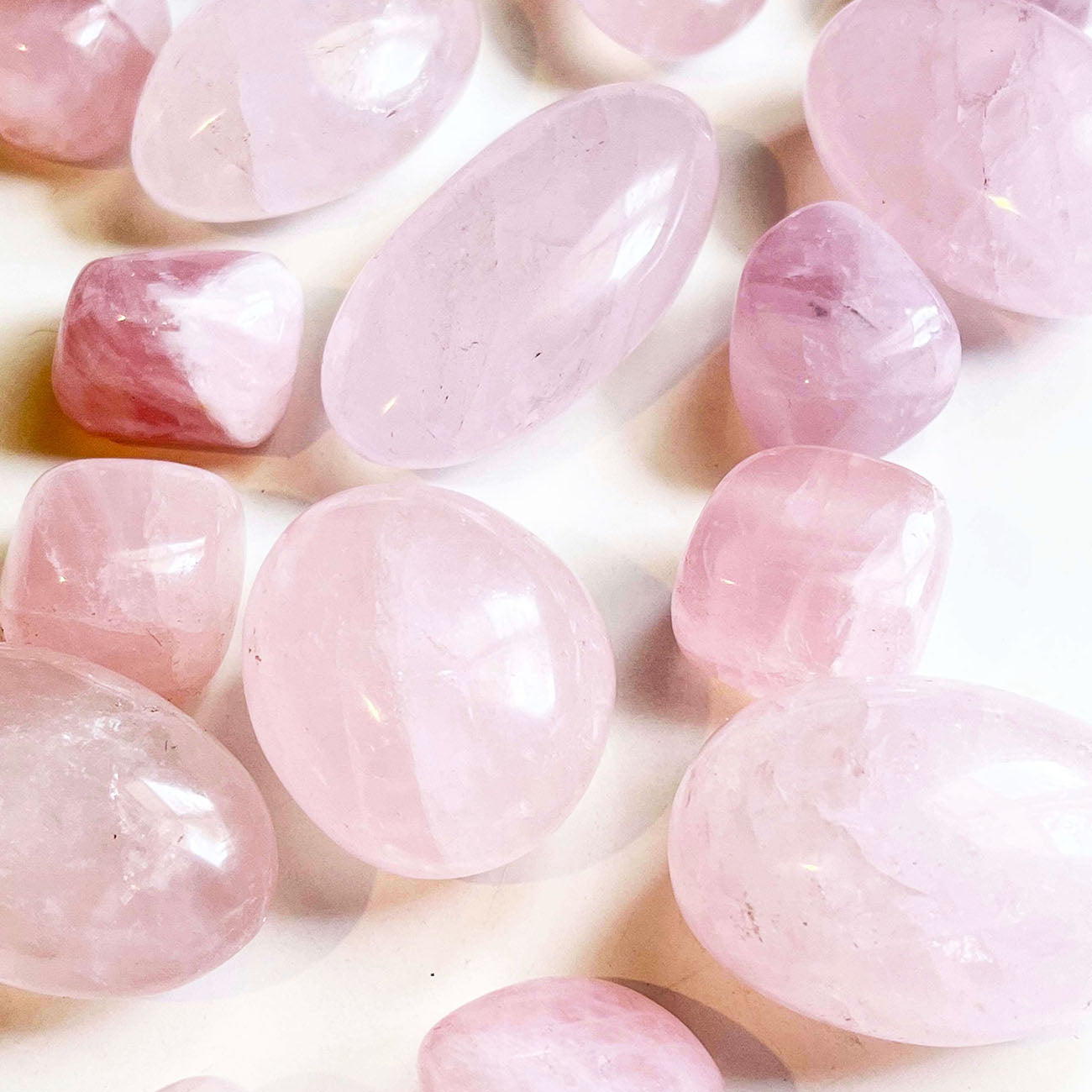 Rose Quartz tumbled stones Australia