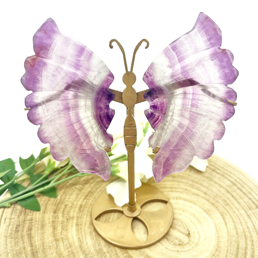 Fluorite crystal wings