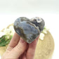 Black Agate puffy heart crystal