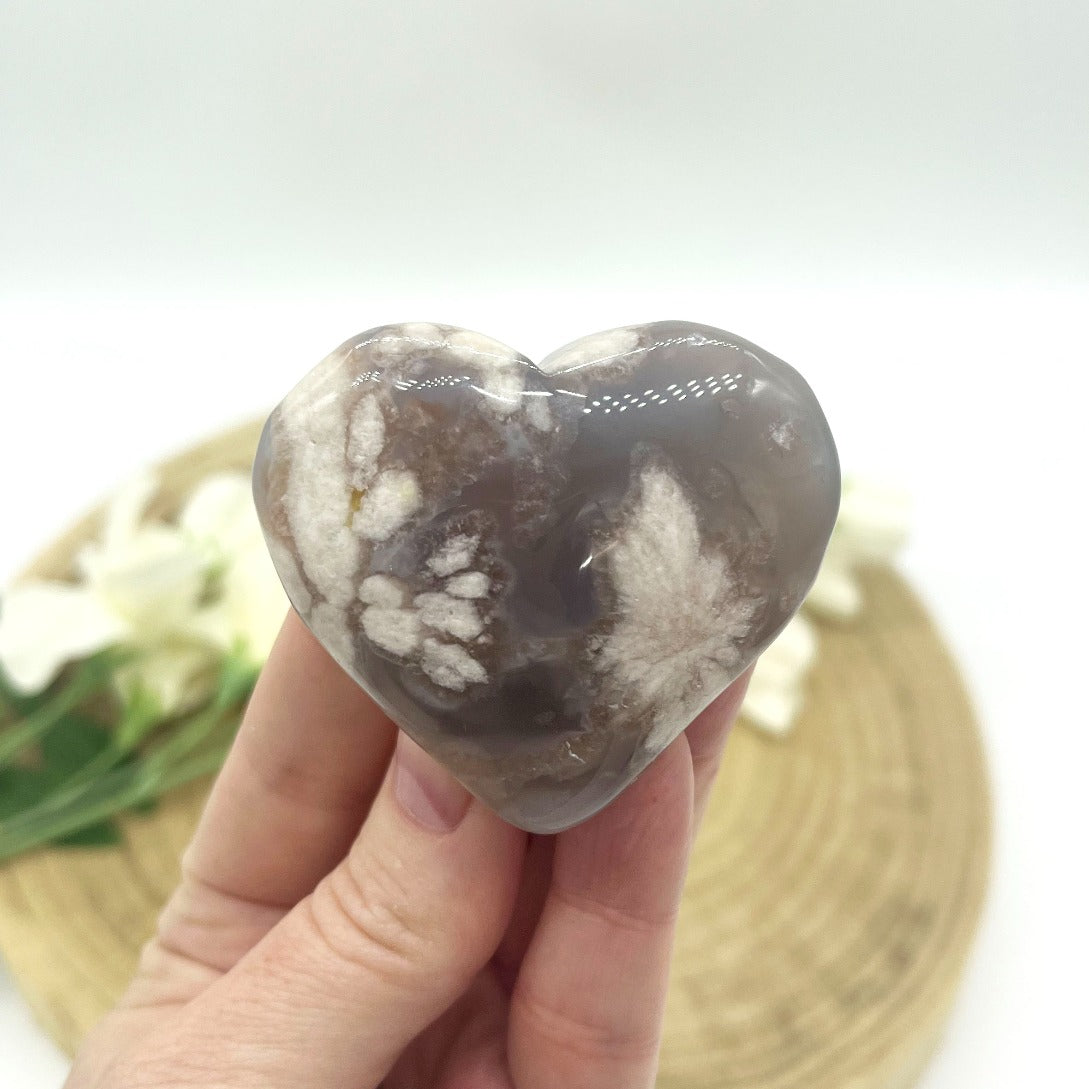 black flower agate crystal