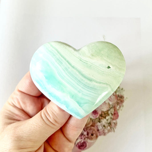 Caribbean calcite heart crystal