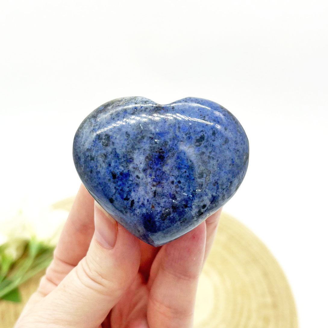 Dumortierite crystal carving