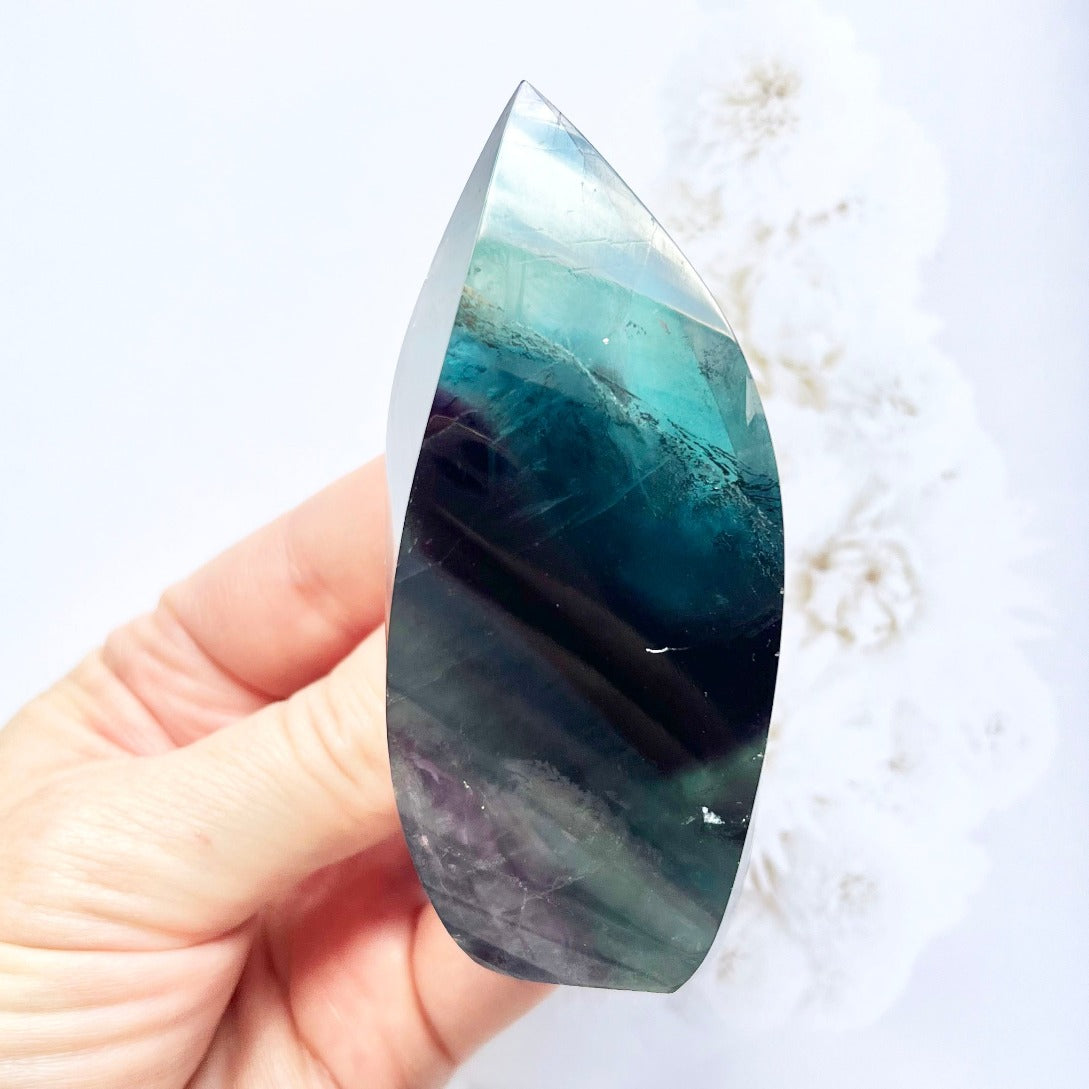Feather fluorite flame