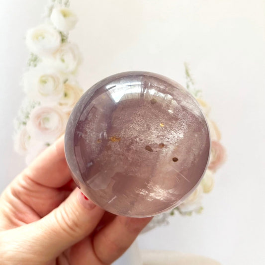 Fluorite with pyrite sphere