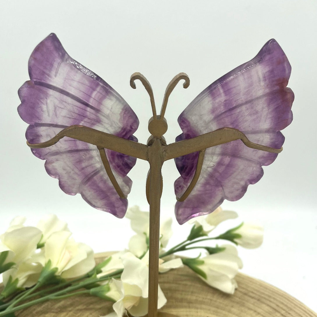 Purple Fluorite crystal wings