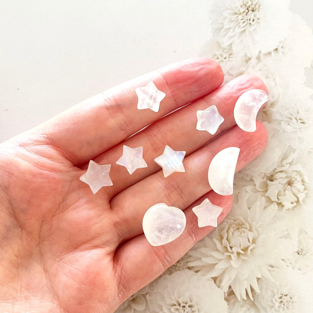 moonstone stars moons and heart carvings