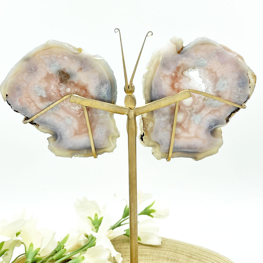 Crystal wings with druzy