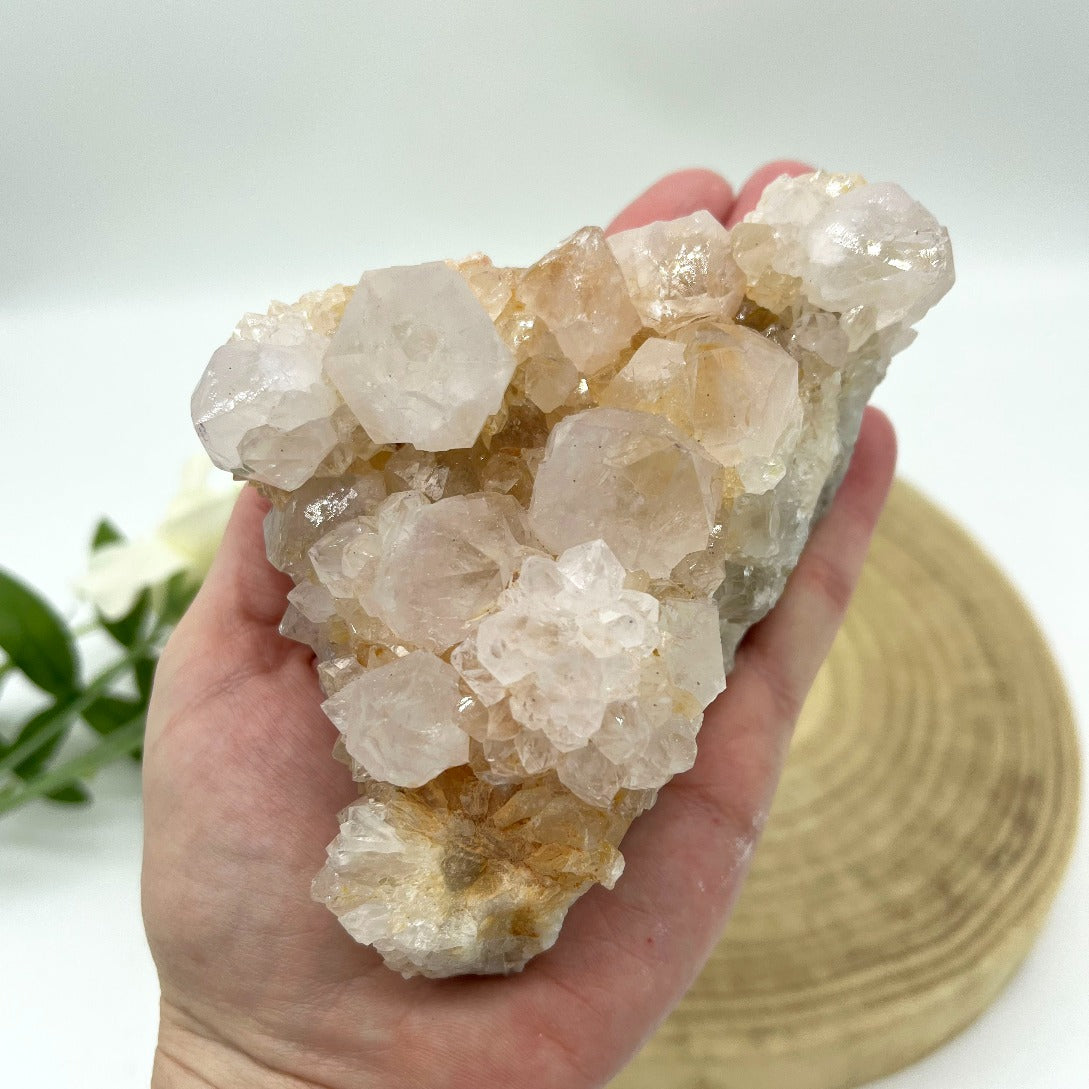 red cactus quartz cluster