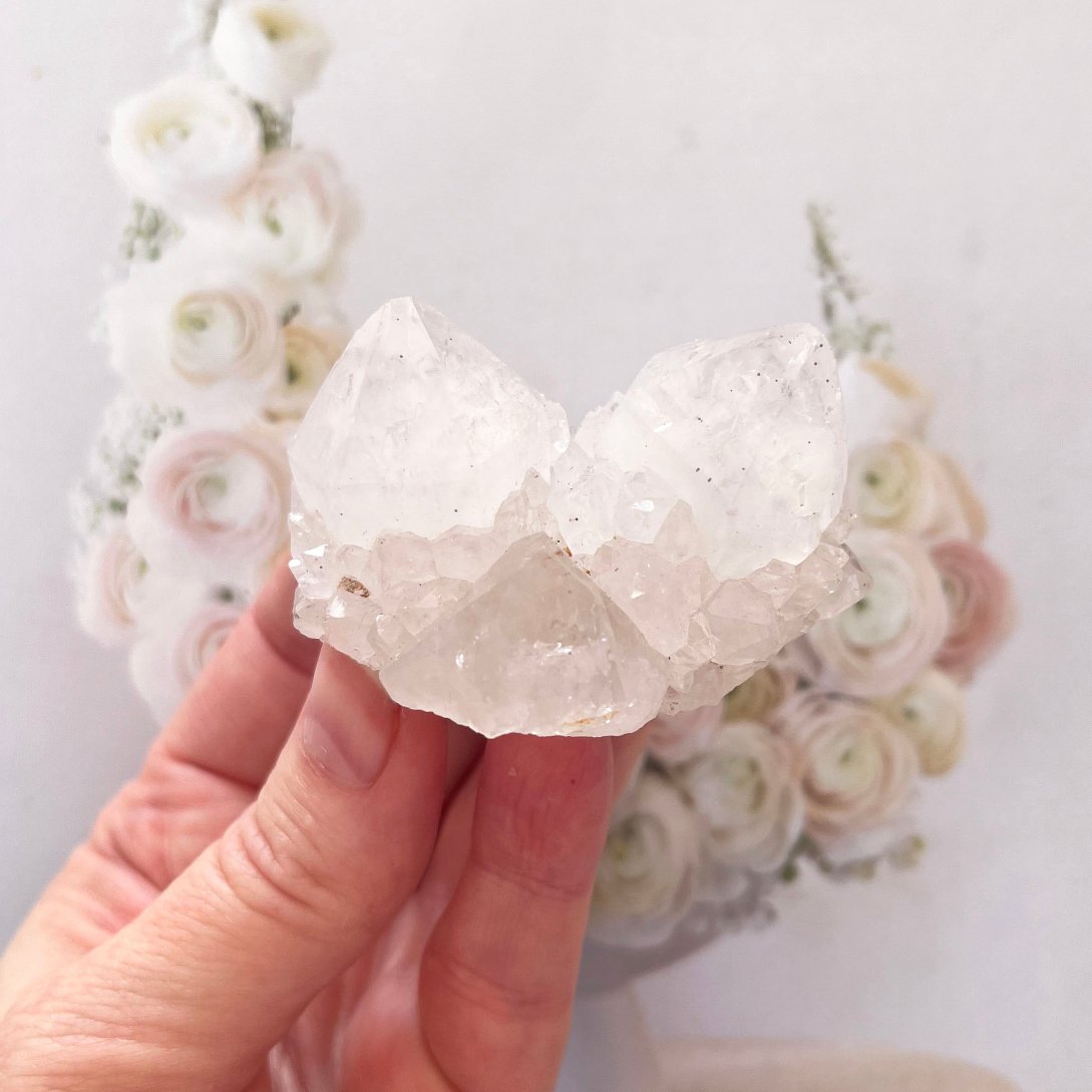 Pale purple spirit quartz cluster