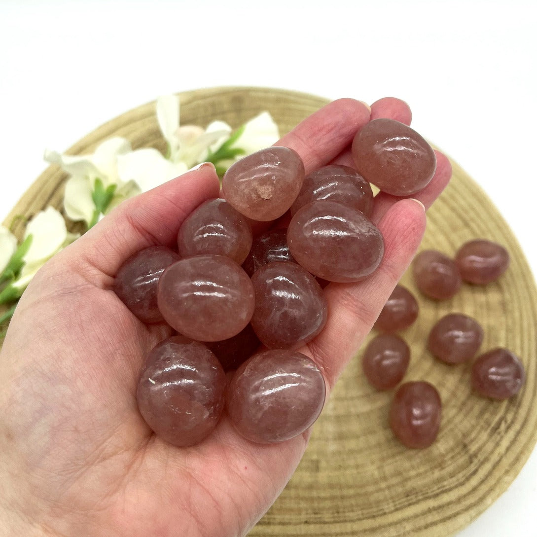 Strawberry quartz Tanzberry tumble stones