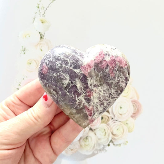 unicorn stone polished heart