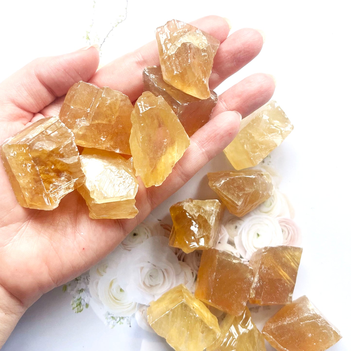 Honey Calcite Chunks