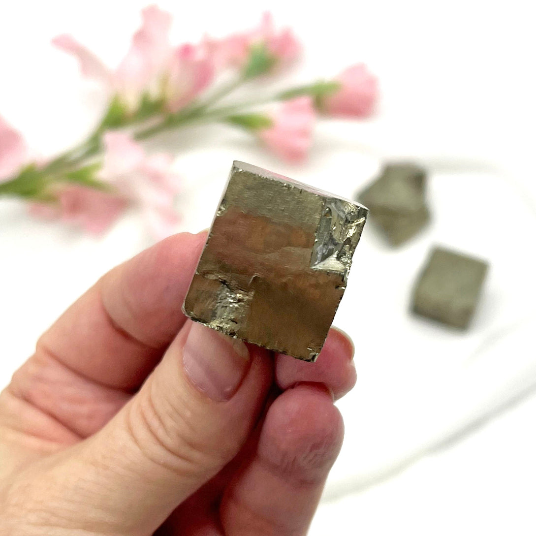 natural pyrite cube