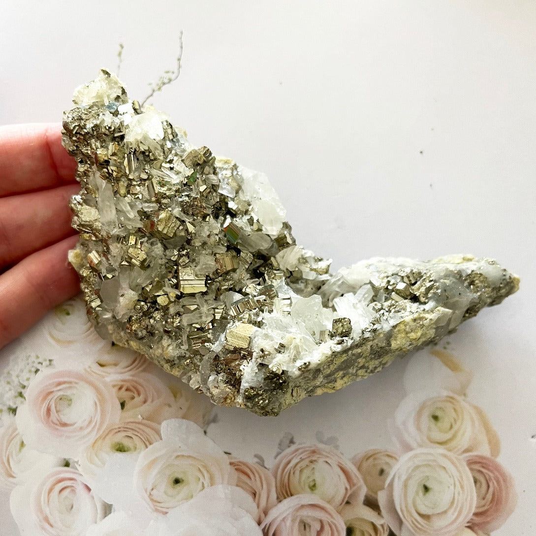 quartz and pyrite cluster