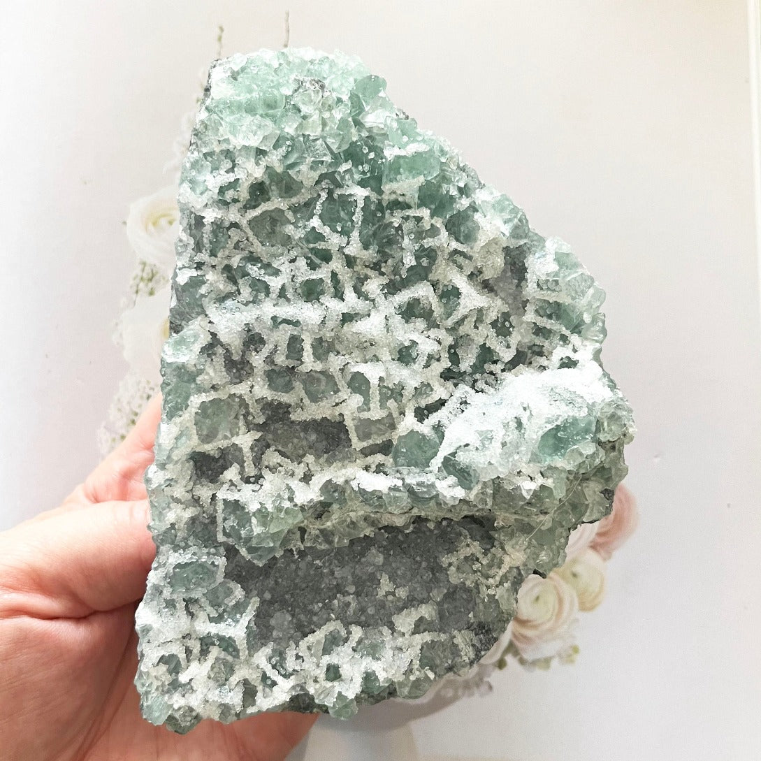 sugar fluorite cluster