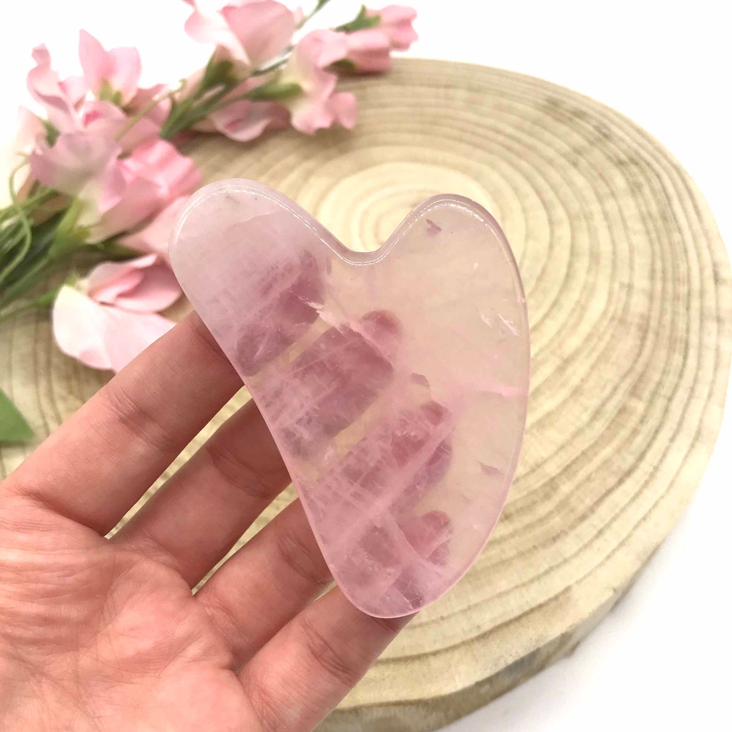 Rose Quartz Crystal Gua sha