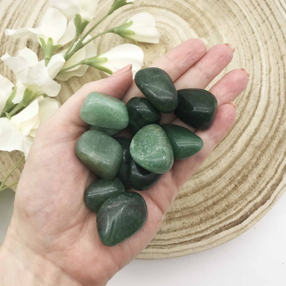 Green aventurine tumbled stone Australia. Someday Dream Co