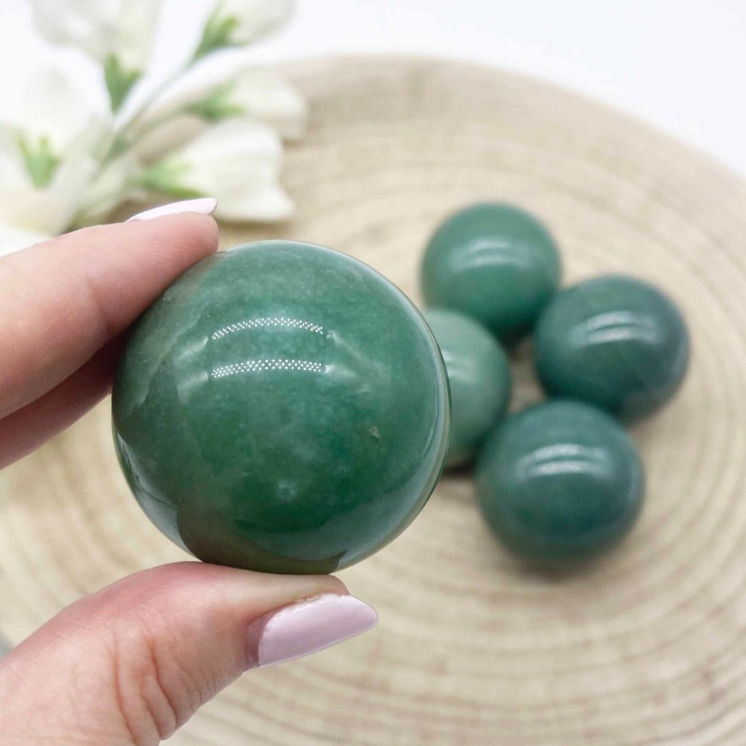 Green aventurine crystal sphere