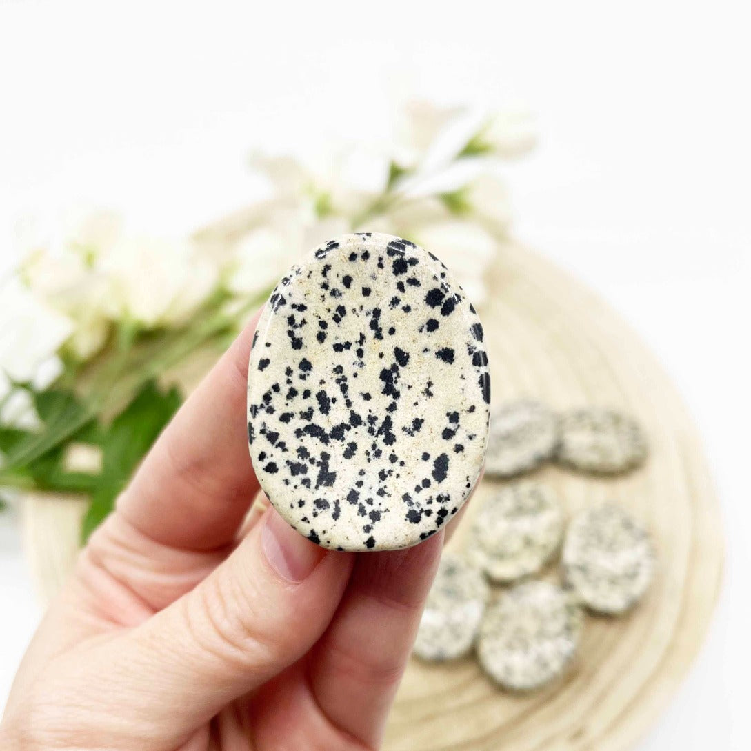 Dalmatian Jasper worry stone Australia. Someday Dream Co.