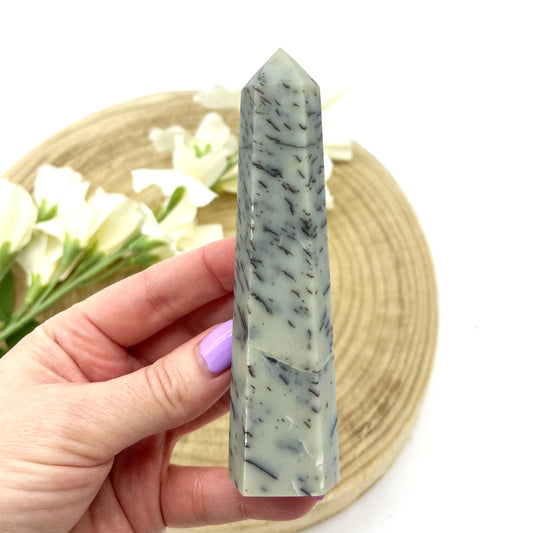 dendritic jasper generator polished crystal tower