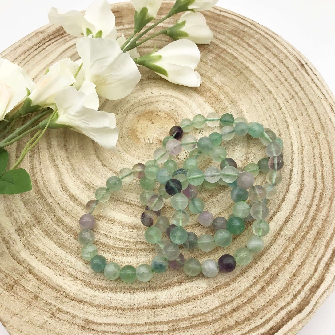 Beaded Fluorite Bracelet. Crystal jewellery from Someday Dream Co