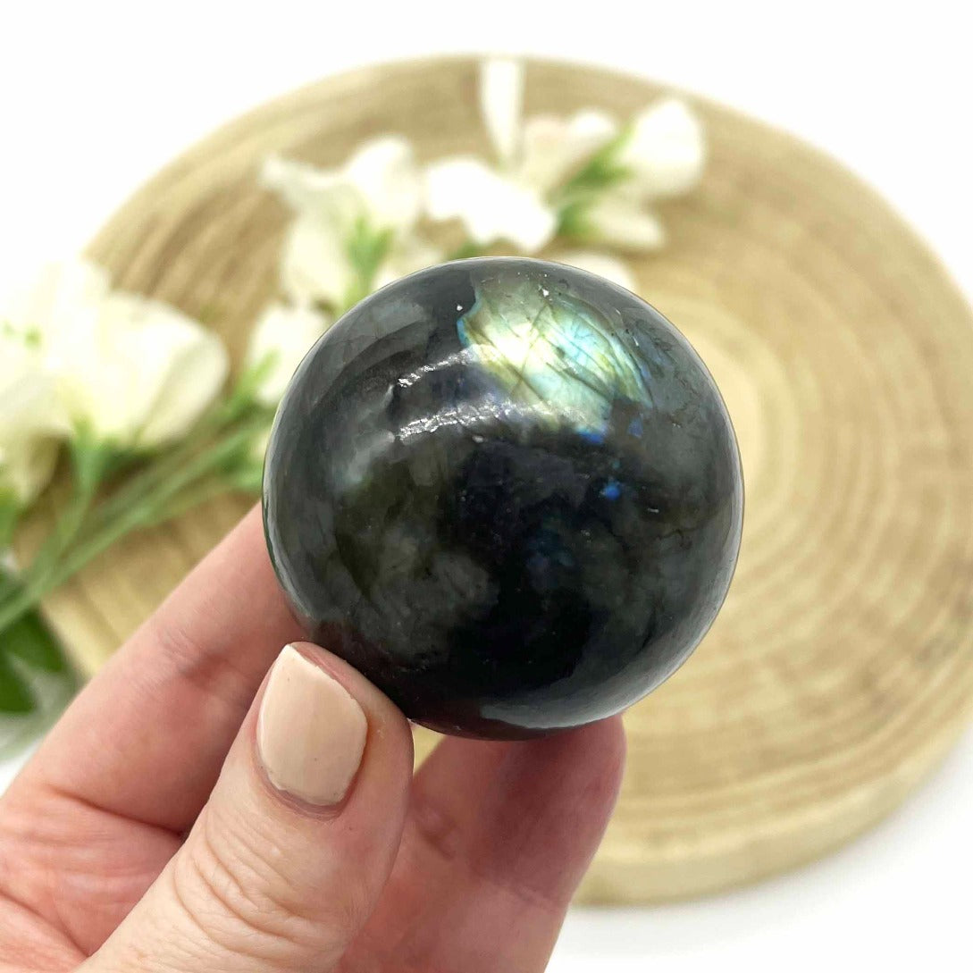 Labradorite sphere polished stone. Someday Dream co