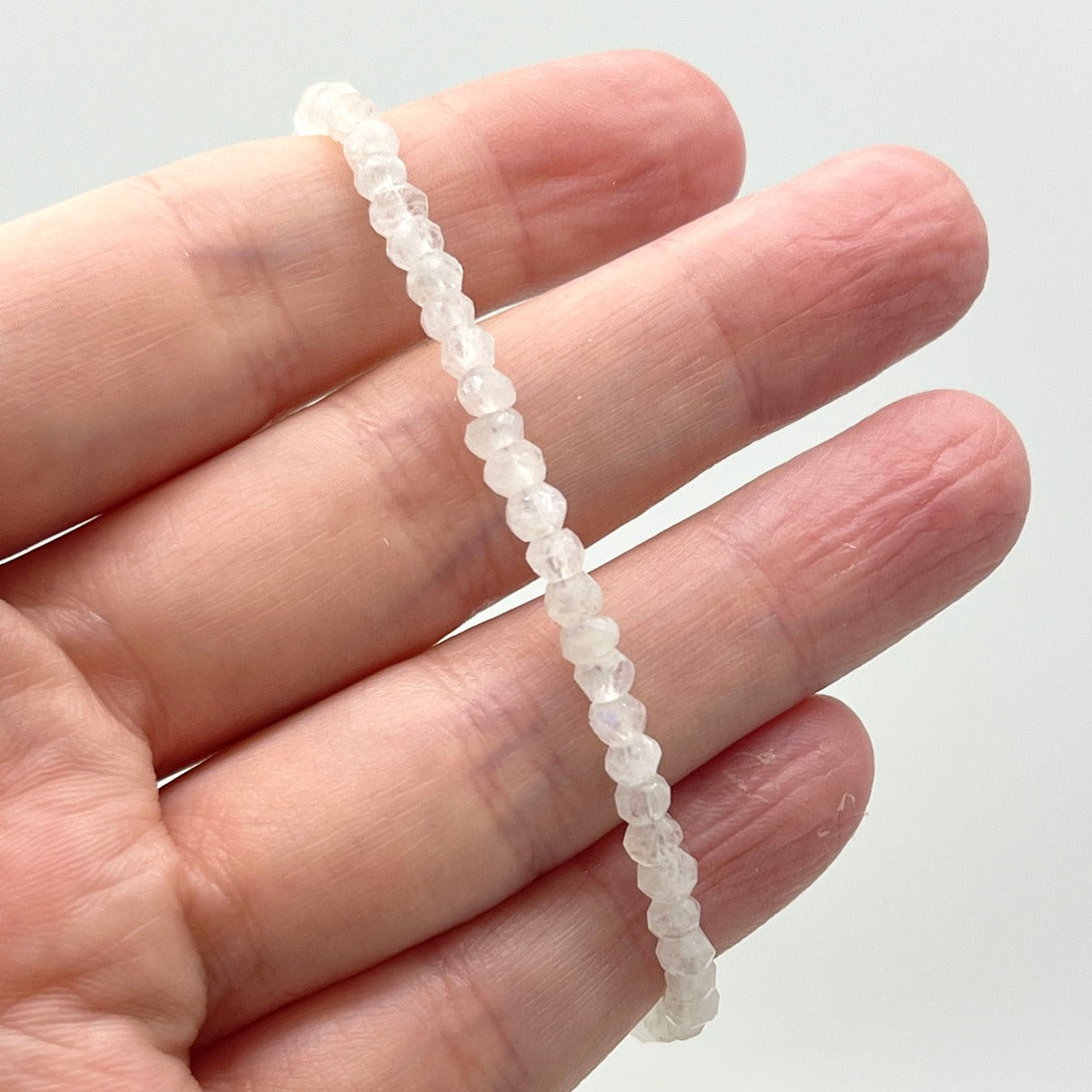 Faceted rainbow moonstone jewellery bracelet crystal jewellery Australia. Someday Dream Co