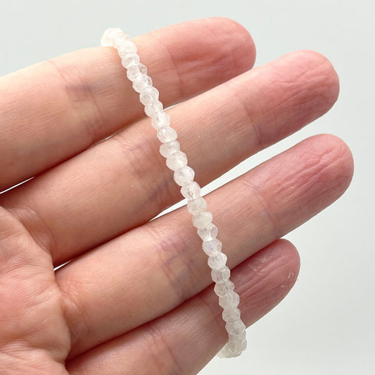 Faceted rainbow moonstone jewellery bracelet crystal jewellery Australia. Someday Dream Co