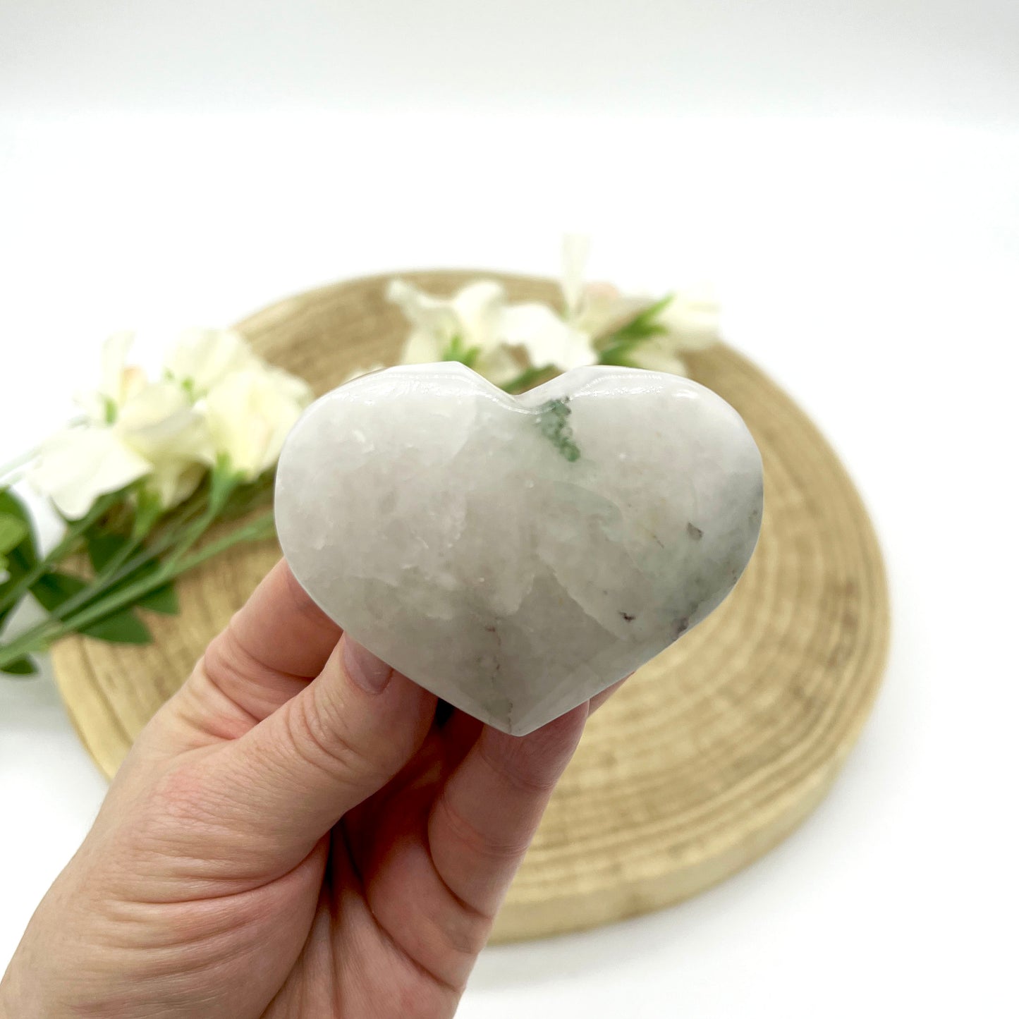 Moss Agate polished crystal carving Australia