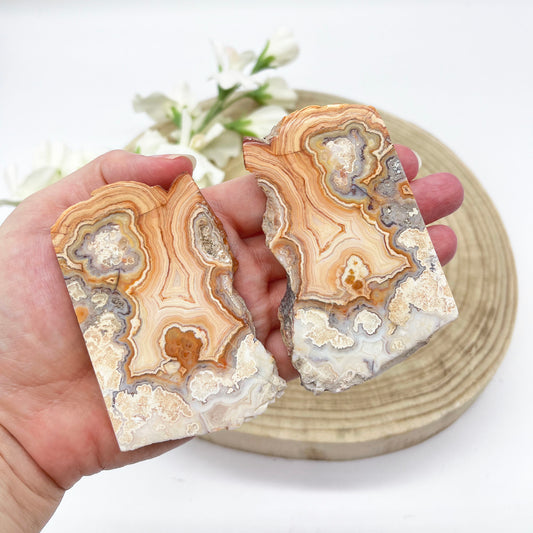 pink crazy lace agate crystal slab