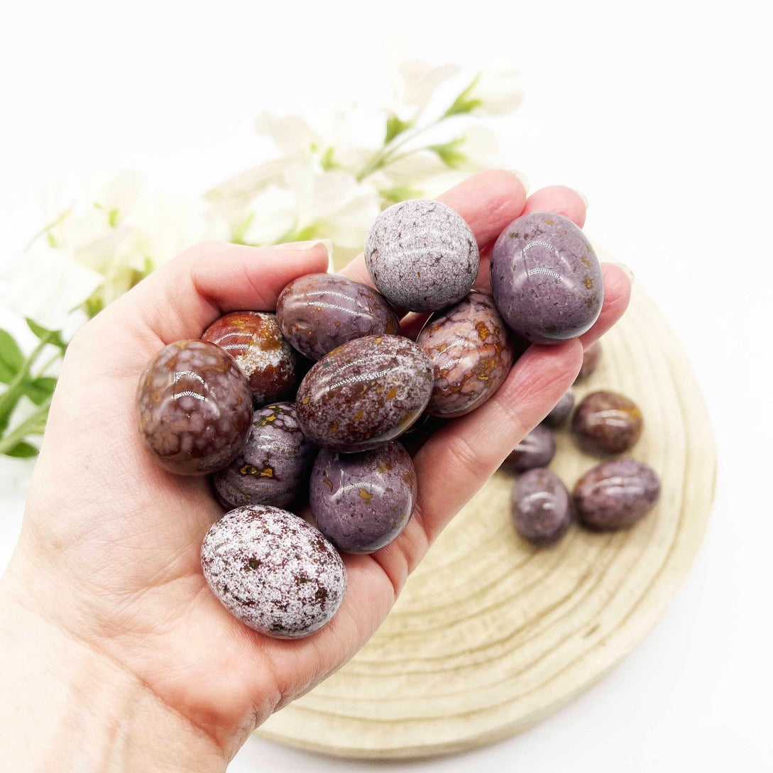 Purple Ocean Jasper tumbled stone crystal