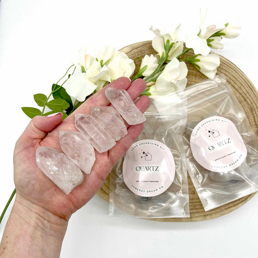 Natural quartz points crystal kit