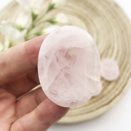 Rose Quartz Worry Stone Australia. Someday Dream Co