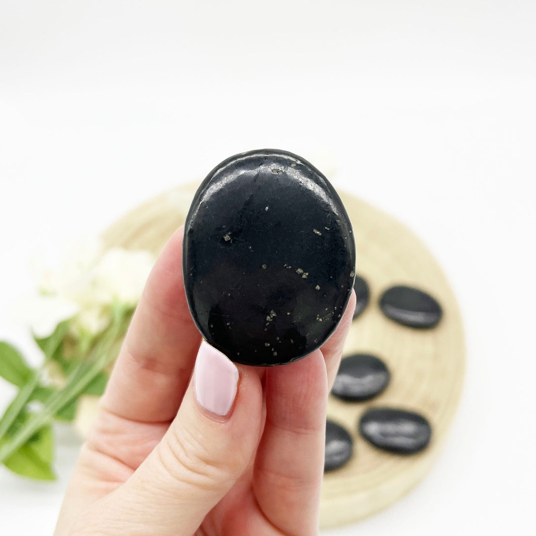 Shungite flat worry stone Australia. Someday Dream Co