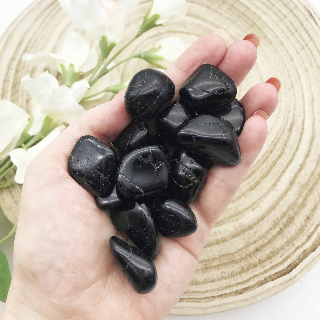 Black Tourmaline Tumbled Stone Australia