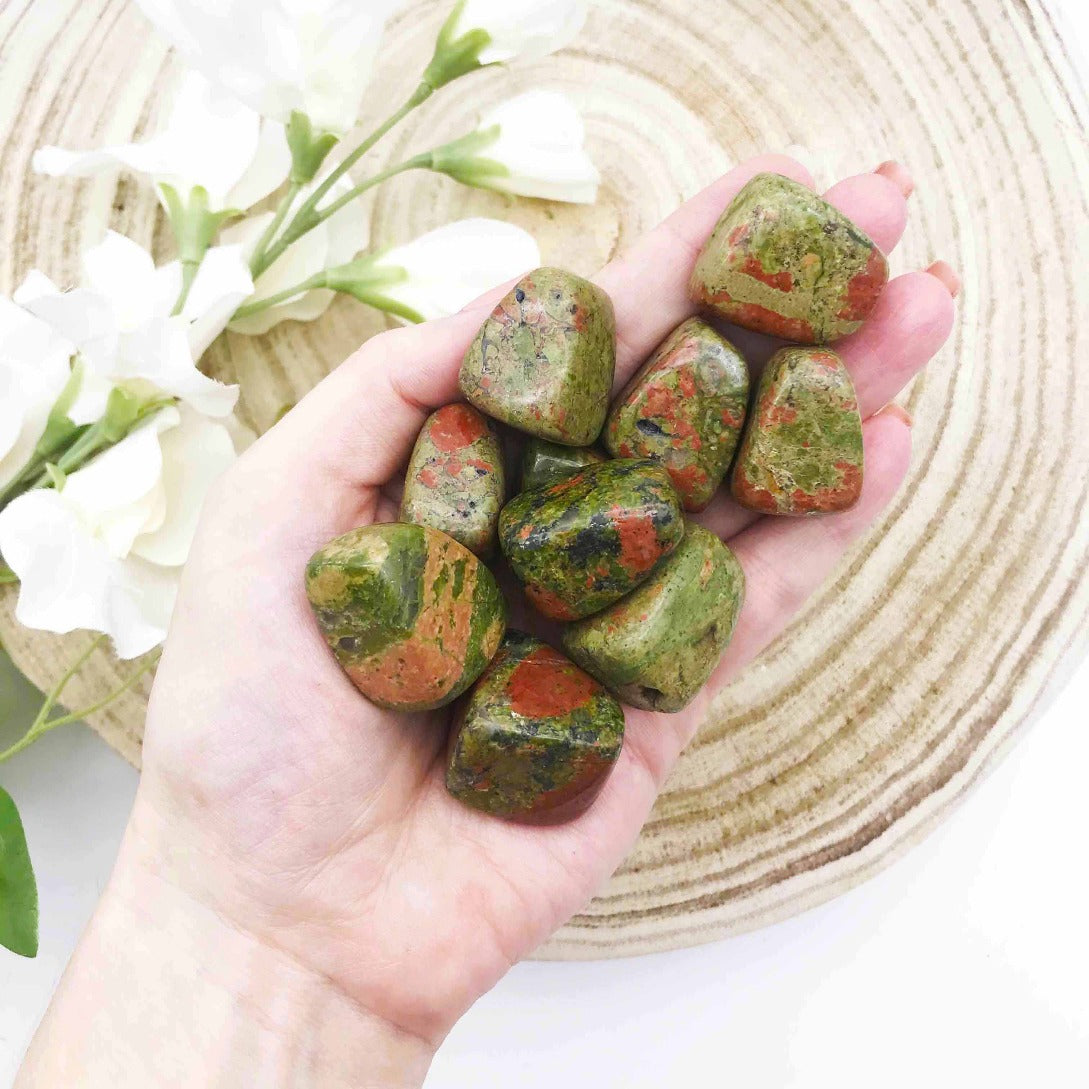 unakite tumbled stone Australia