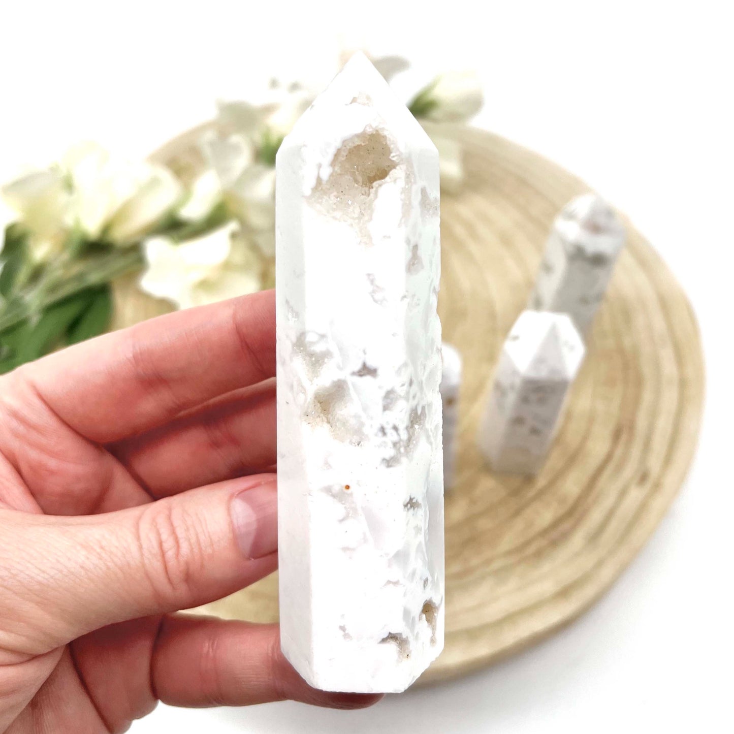 White agate druzy generator