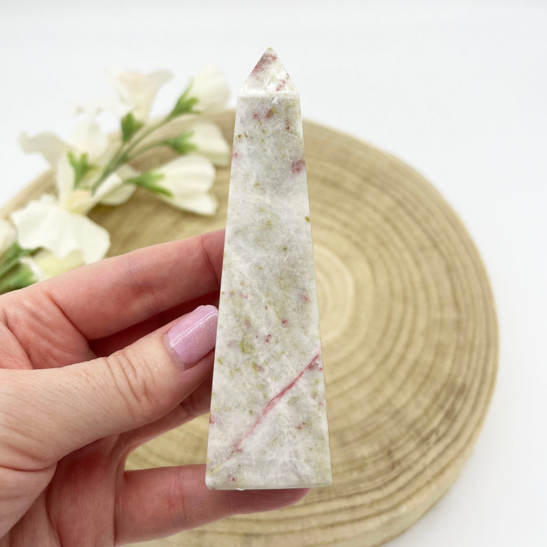 polished cinnabar obelisk cinnabrite crystal. Someday Dream Co