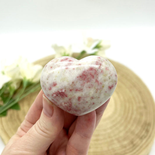 Cinnabrite heart stone