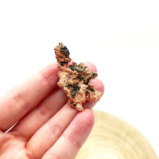 Raw native copper nugget crystals australia