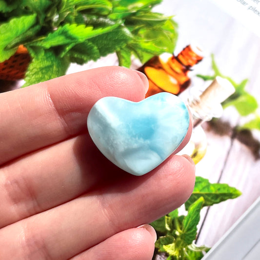 Larimar heart crystal. Someday Dream Co.