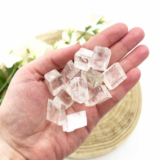 Optical Calcite tumble stone Australia. Someday Dream Co. Polished rocks