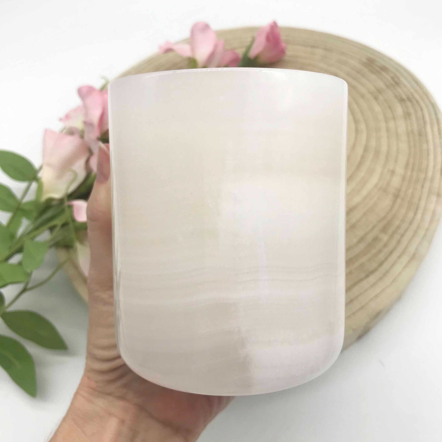 pink onyx candle crystal