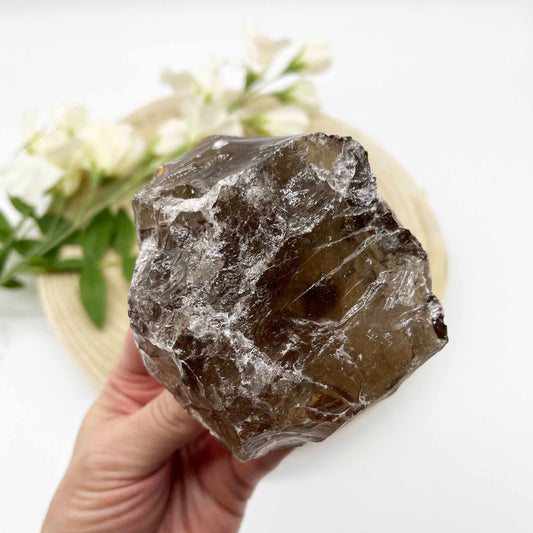 raw smoky quartz crystal rough