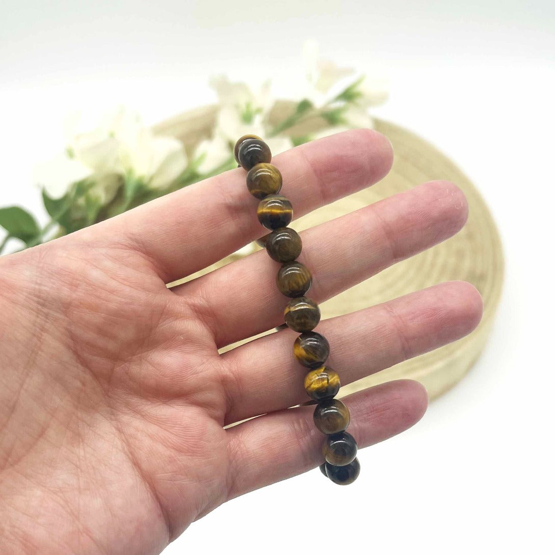 tigers eye beaded crystal bracelet. Crystal jewellery. Someday Dream Co