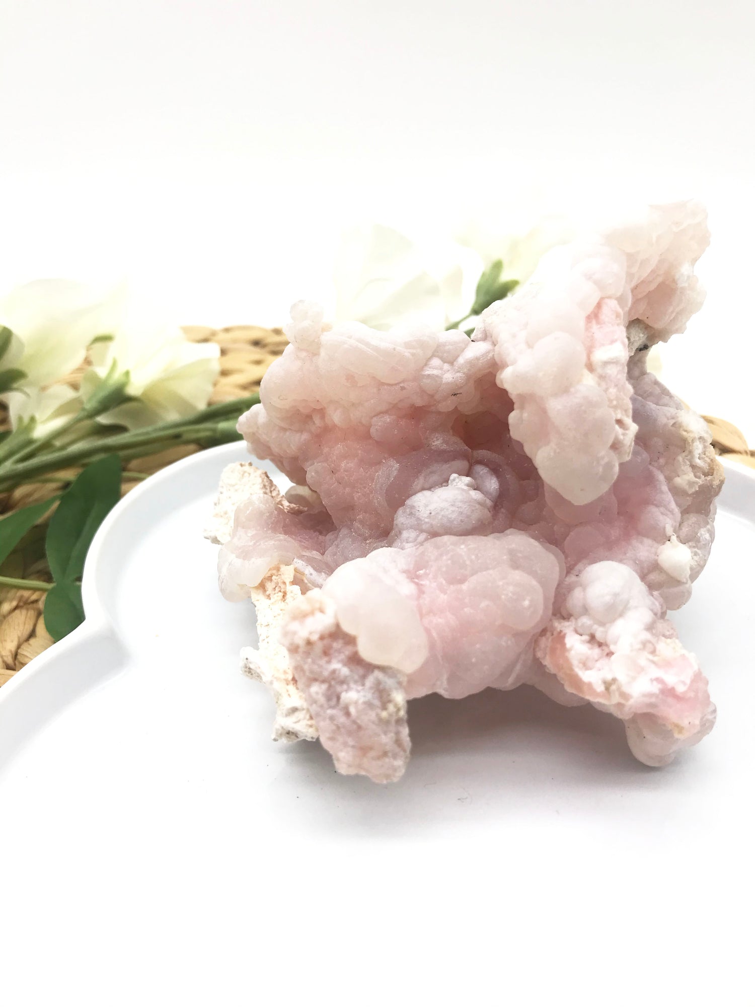 Pink Opal crystal cluster from Someday Dream Co. Crystal, polished stones, mineral and gemstone store, Australia