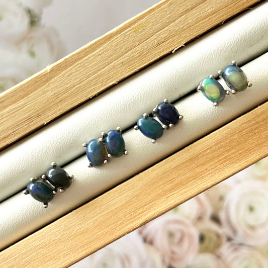Black Opal Earring