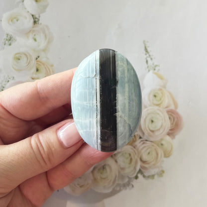 Blue Opal Palm Stone 1