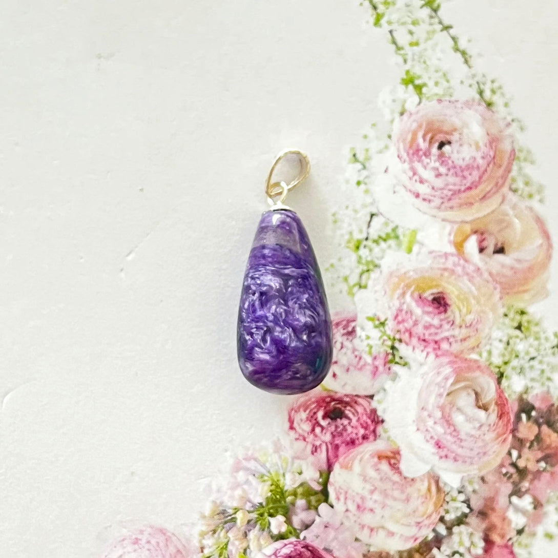 Charorite pendant crystal jewellery