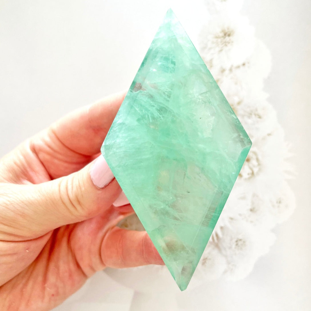 High quality Fluorite crystal on stand